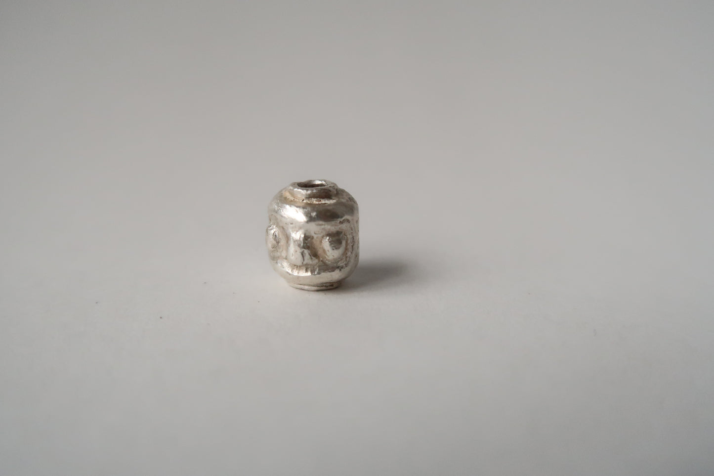Fine Silver Lego Daruma bead charm