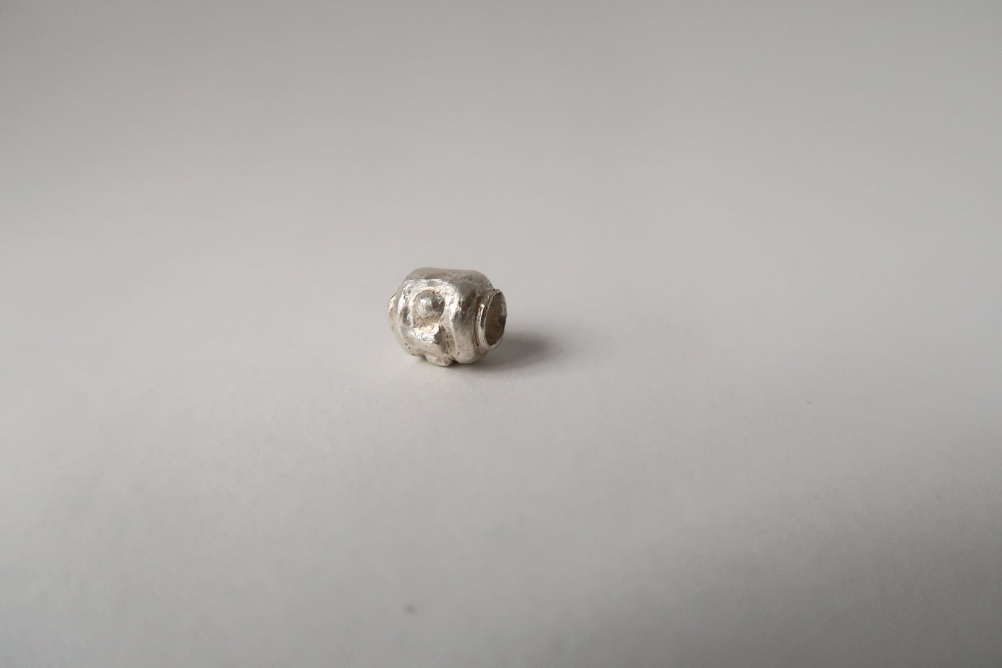 Fine Silver Lego Daruma bead charm